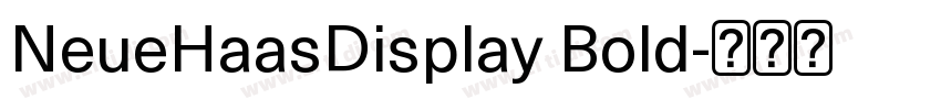 NeueHaasDisplay Bold字体转换